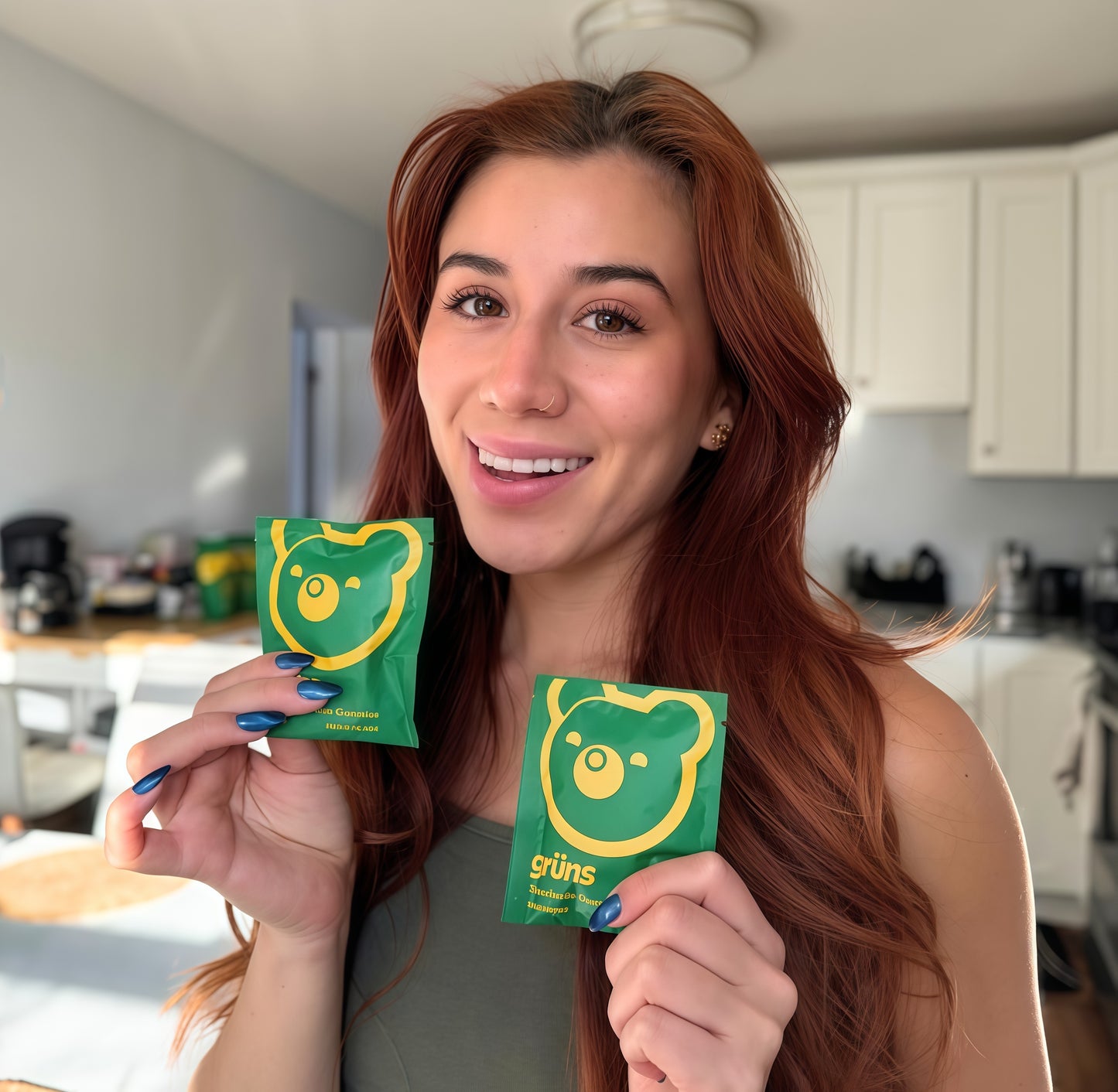 Gruns Sugar-Free Super GreensGummies, Multivitamin SuperfoodGummy Bears, Spirulina, Chlorella,Prebiotics & Fiber gummies forDigestive Health, AdaptogensSupplement, 20 Vitamins & Minerals, 10pack